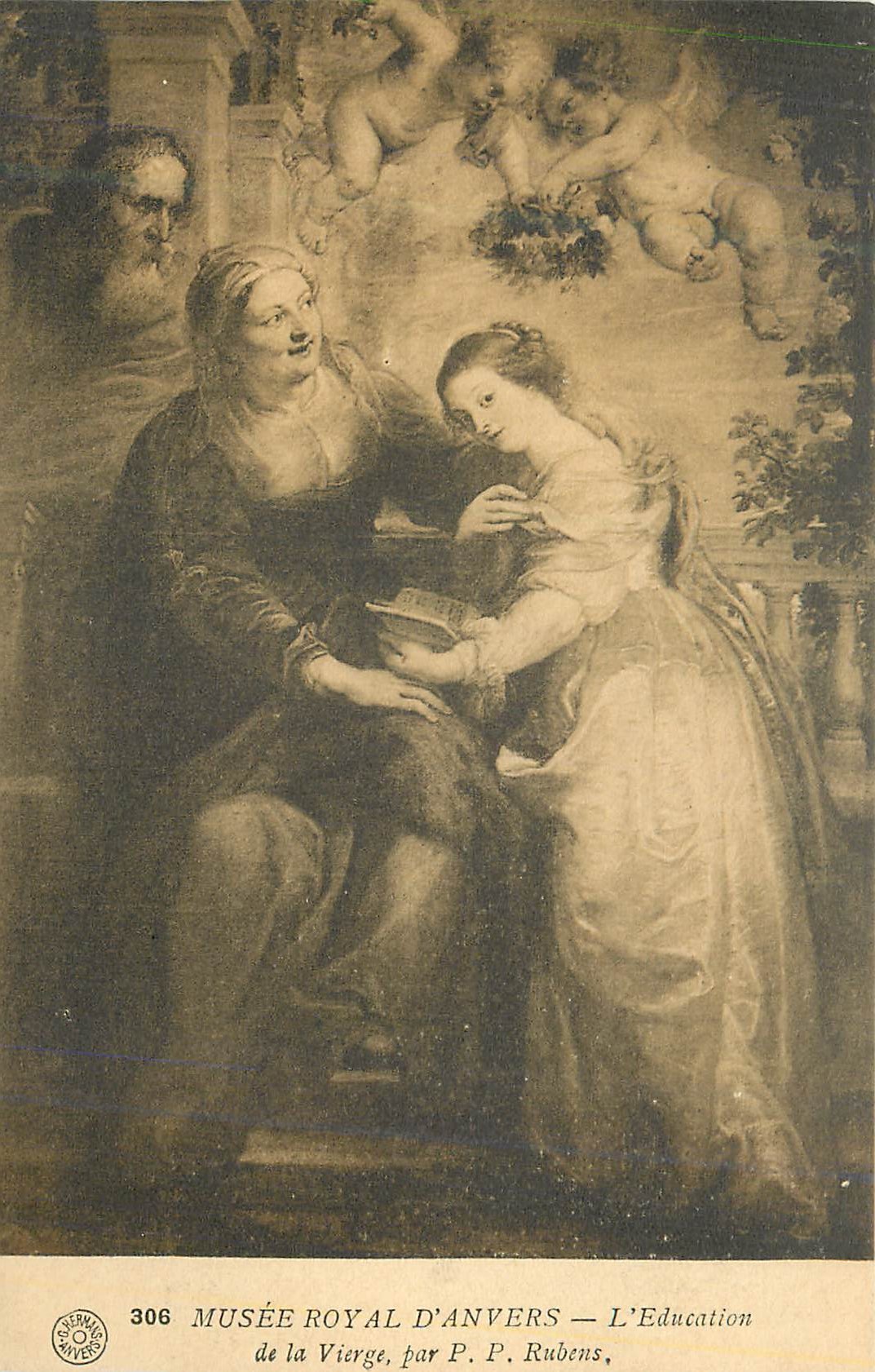 CPA Musee Royal d'Anvers L'Education de la Vierge par P P Rubens