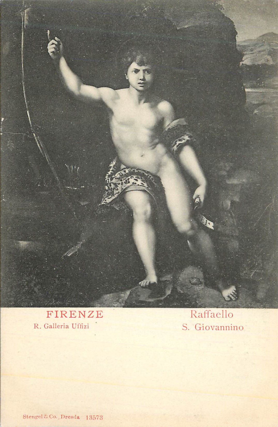 CPA Firenze R Galleria Uffizi Raffaello S Giovannino