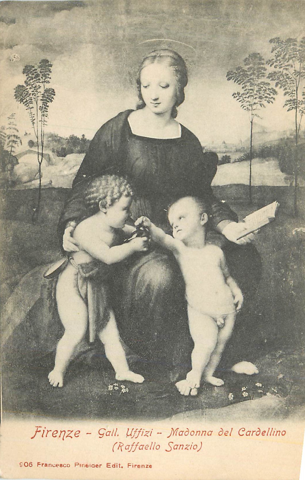 CPA Firenze Galleria Uffizi Madonna Del Cardellino (Raffaello Sanzio)
