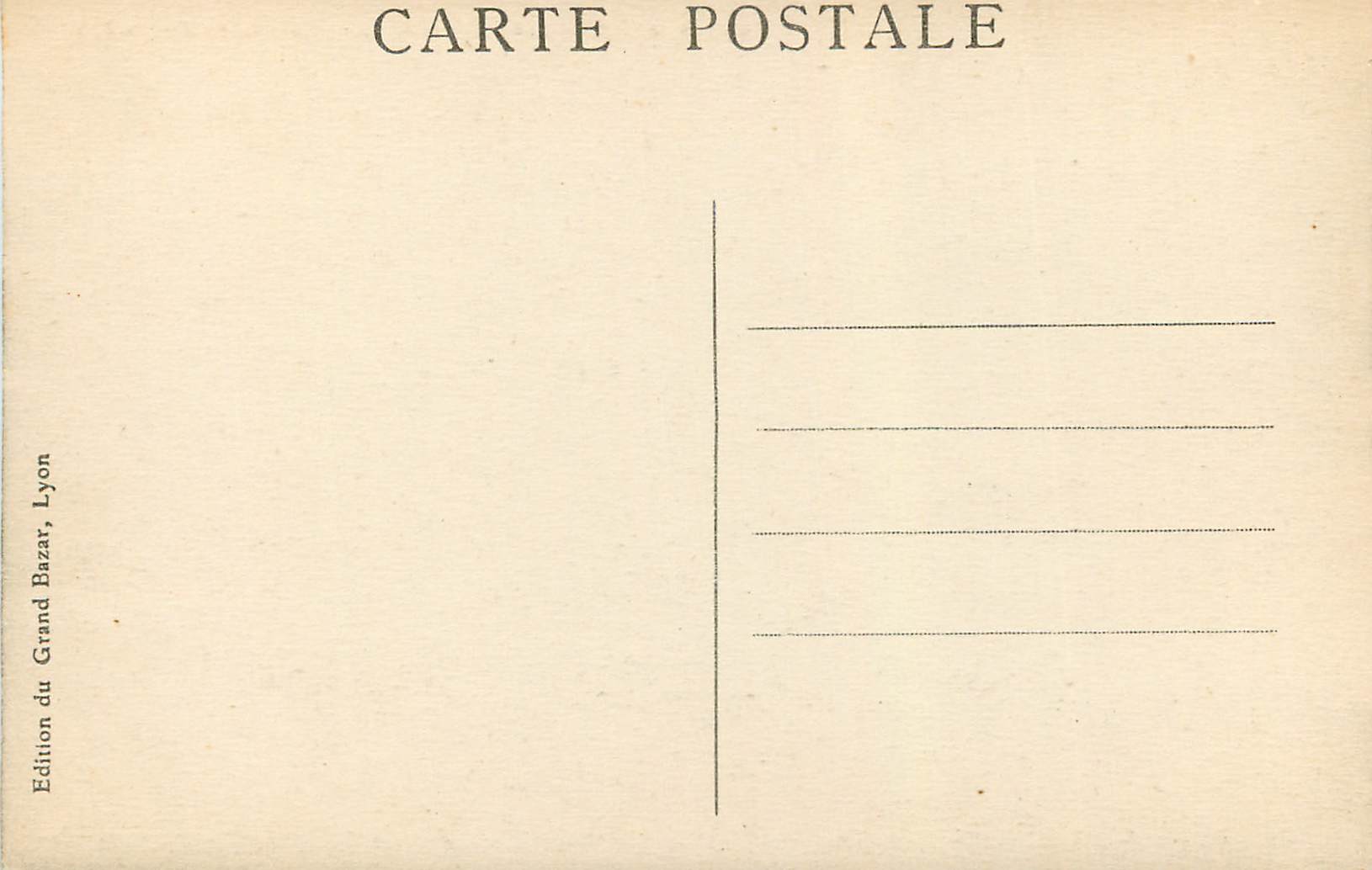 CPA Lyon Pont de la Guillotiere Hotel Dieu et Coteau de Fourviere — Verso