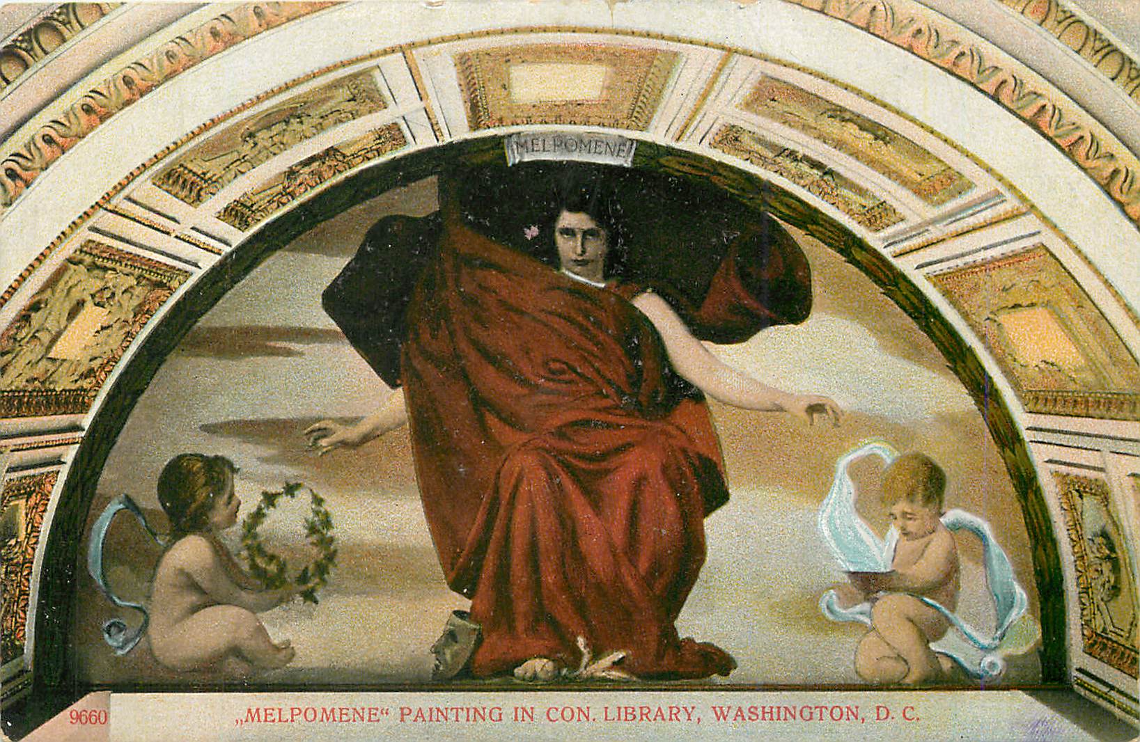 CPM Melpomene Painting in Con Library Washington D C