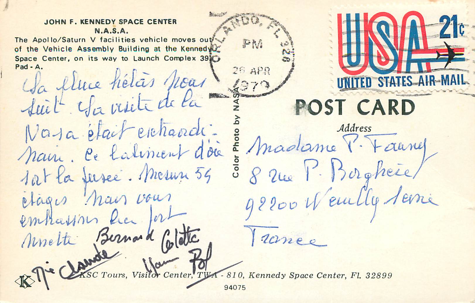 CPM John F Kennedy Space Center NASA — Back
