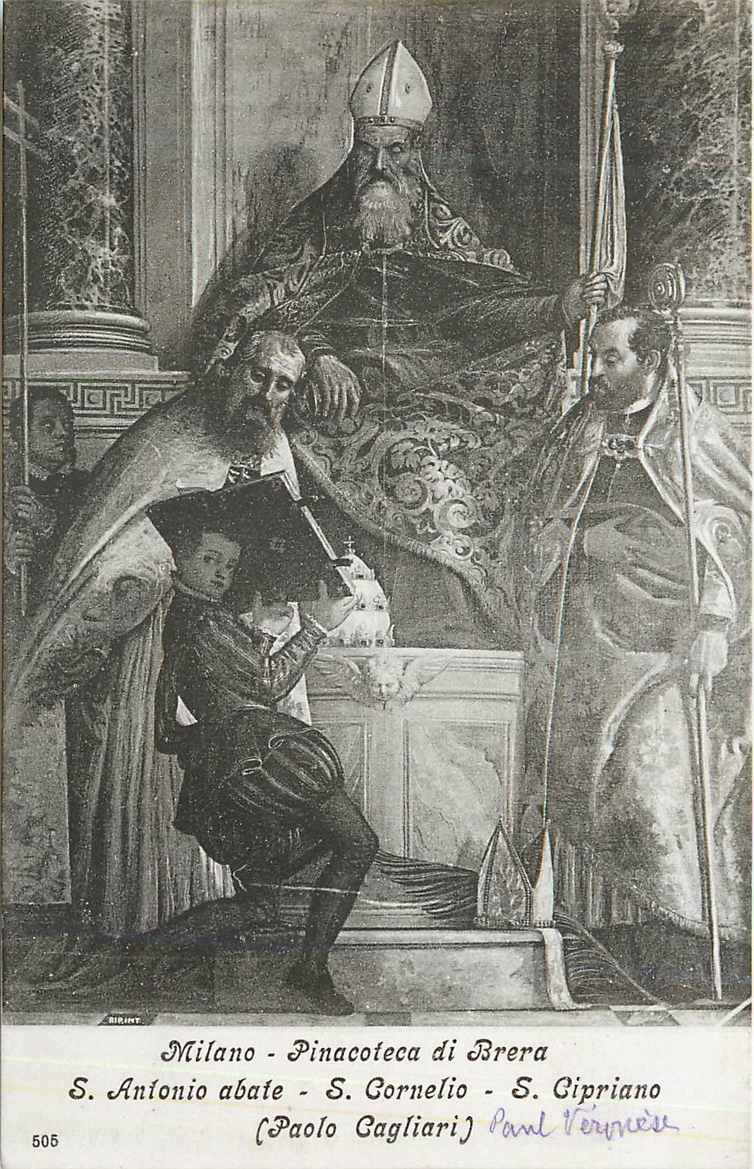 CPA Milano Pinacoteca di Brera S Antonio Abate (Paolo Gagliari)