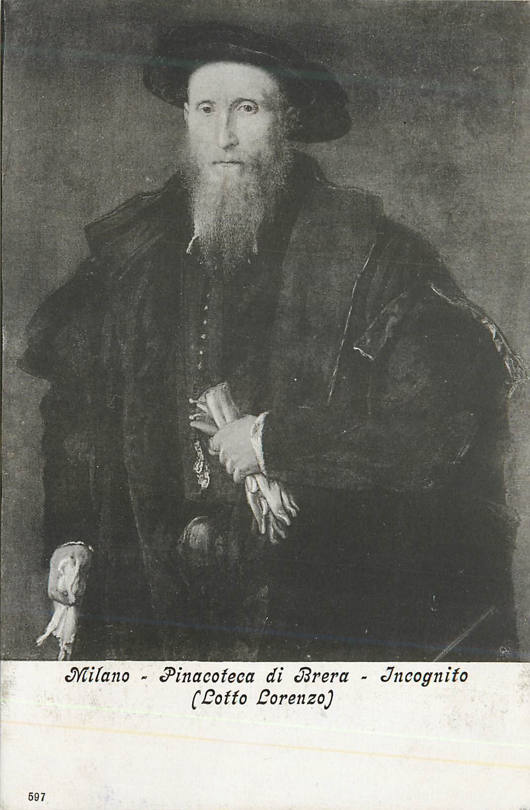CPA Milano Pinacoteca di Brera Incognito (Lotto Lorenzo)