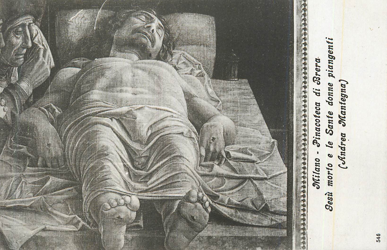 CPA Milano Pinacoteca di Brera Jesu Morto e le Sante Donne Piangenti (andrea Mantegna)