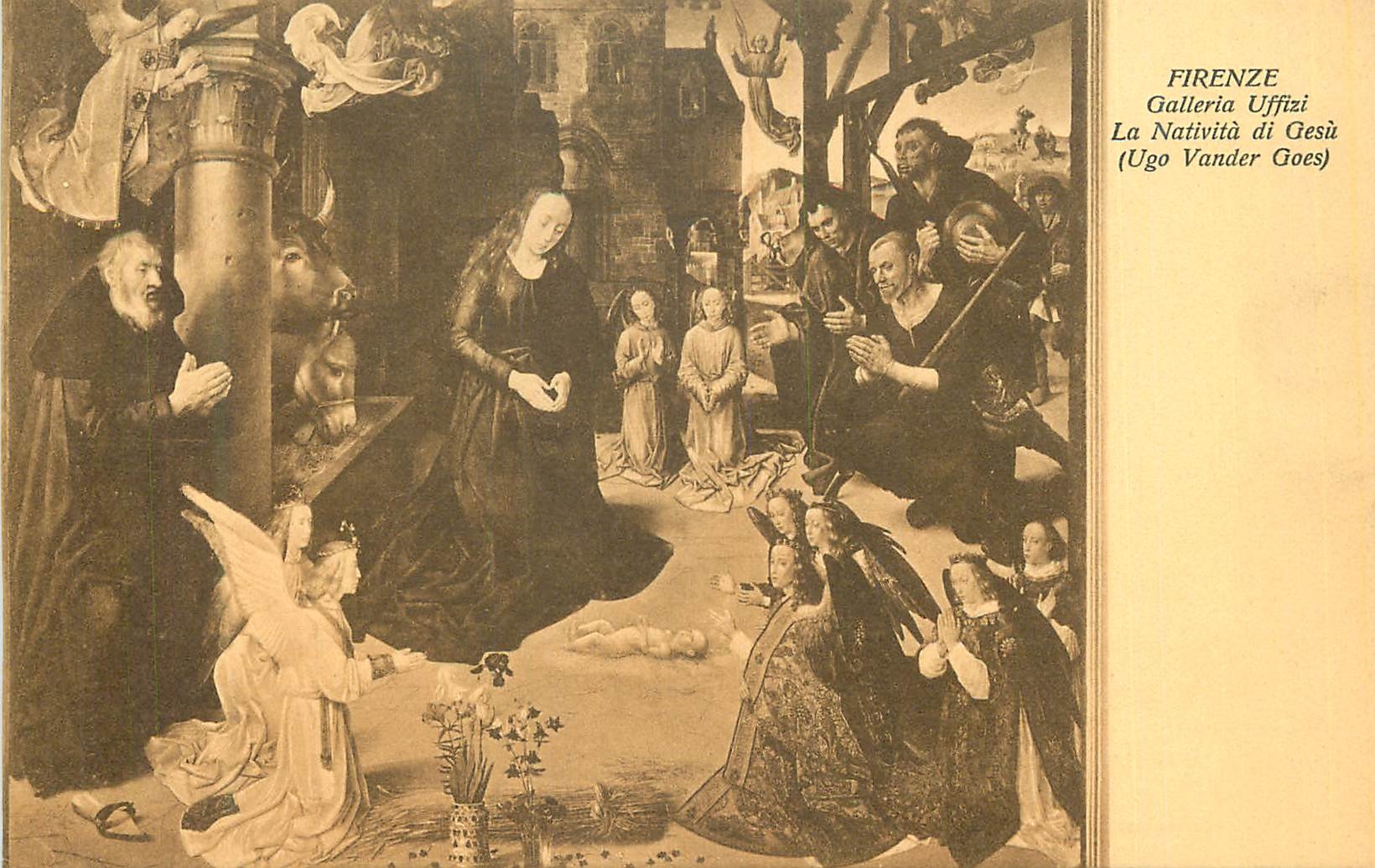 CPA Firenze Galleria Uffizi La Nativita di Gesu (Ugo Vander Goes)