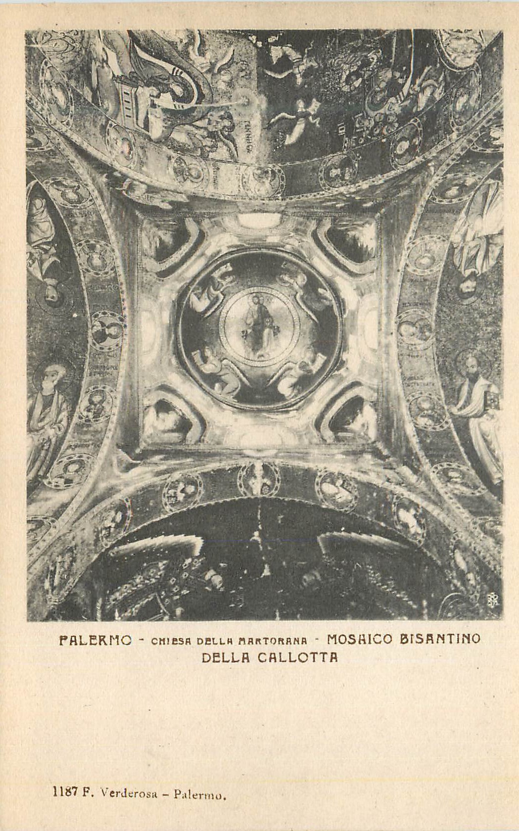CPA Palermo Chiesa Della Martorana Mosaico Bisantino Della Callotta
