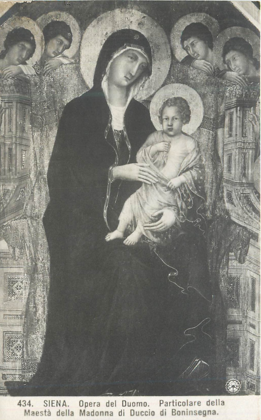 CPA Siena Opera del Duomo Particolare Della Maesta della Madonna di Duccio di Boninsegna