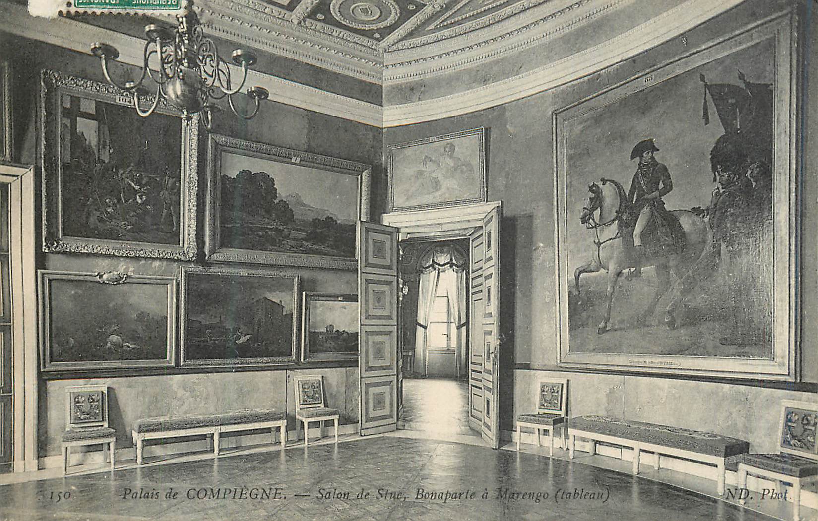 CPA Palais du Compiegne Salon de Stue Bonaparte a Marrengo (Tableau) Napoleon 1er