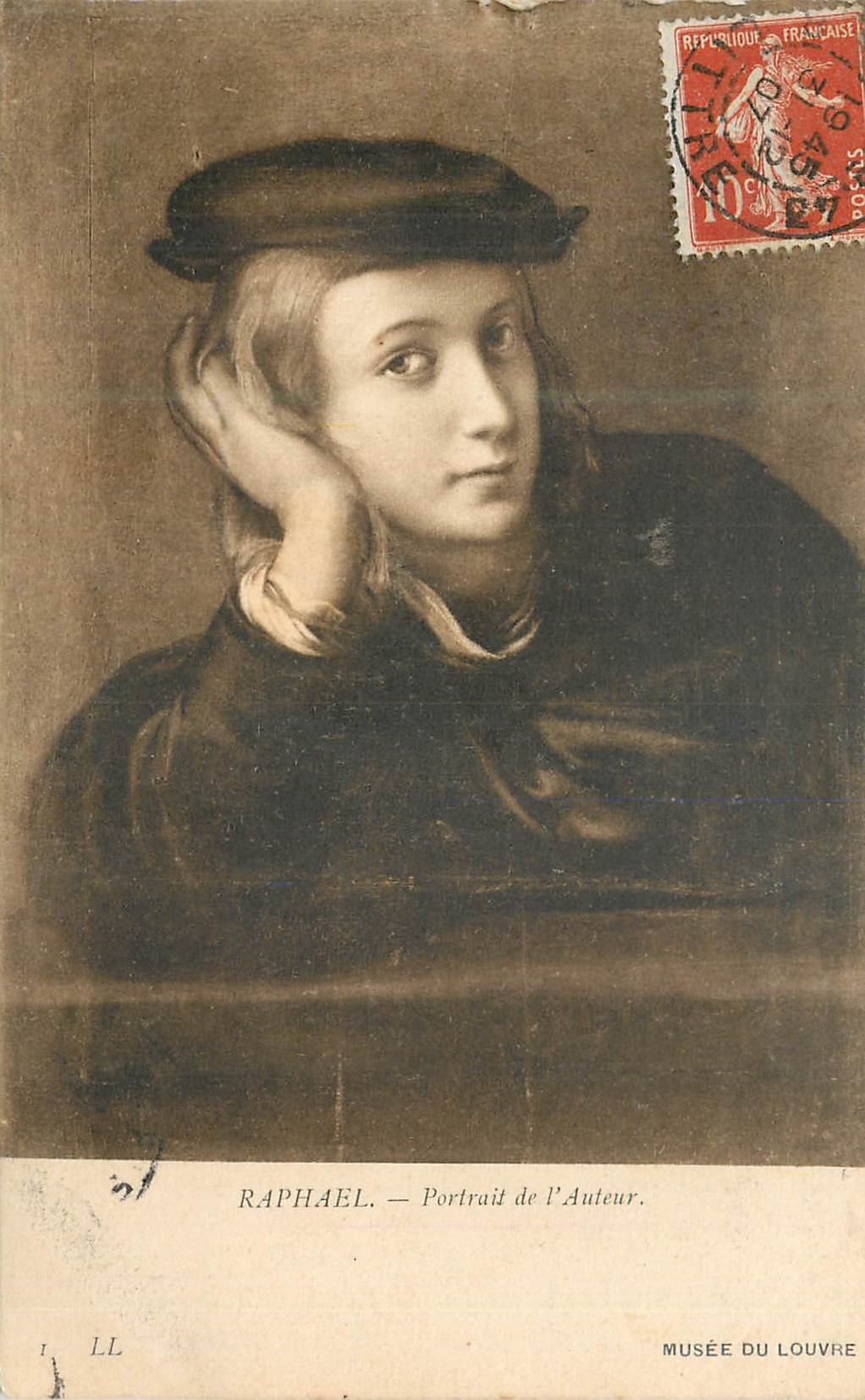 CPA Raphael Portrait de l'Auteur Musee du Louvre Paris