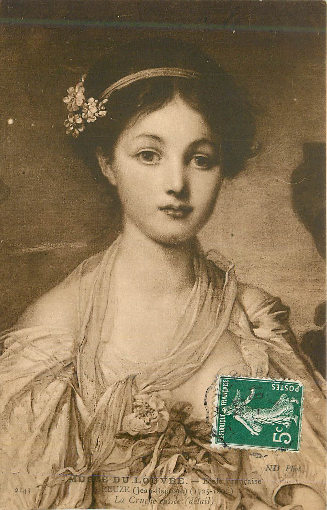 CPA Musee du Louvre Ecole Francaise Jean Baptiste Greuze