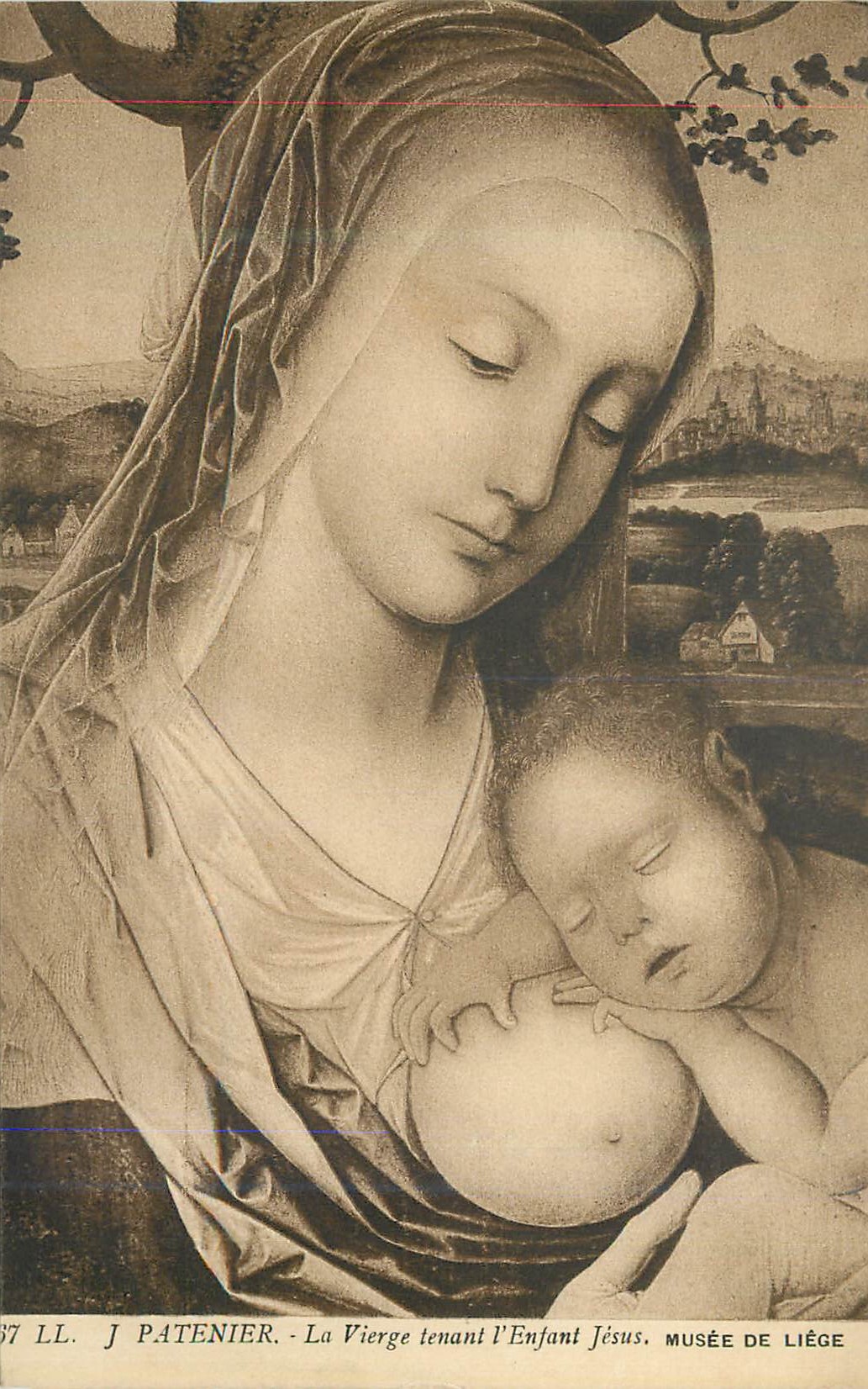 CPA J Patenier La Vierge Tenant l'Enfant Jesus Musee de Liege