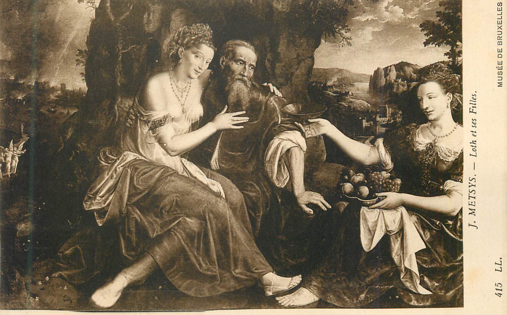 CPA J Matsys Loth et ses Filles Musee de Bruxelles