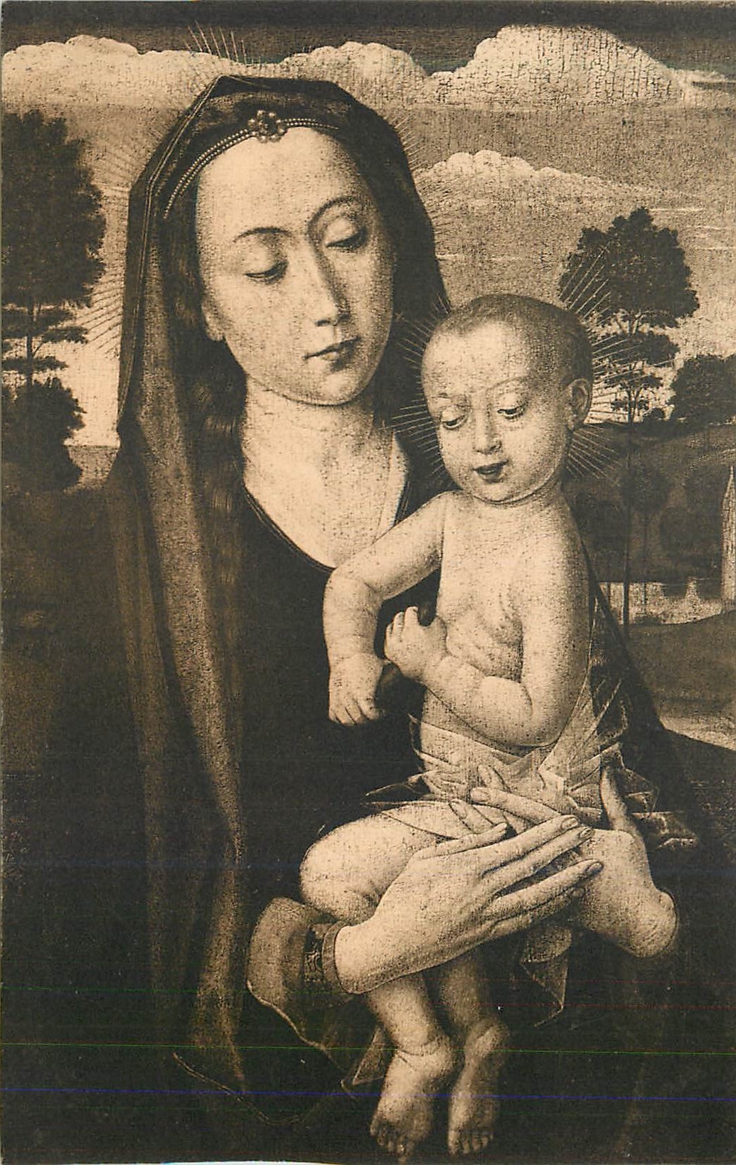 CPA Vierge et Enfant Musee de Bruxelles