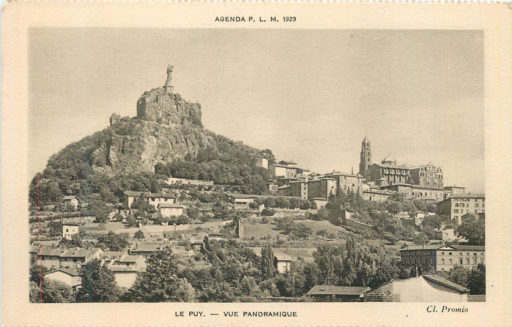 Le Puy — Vue panoramique — Agenda P. L. M. 1929, Cl. Promio