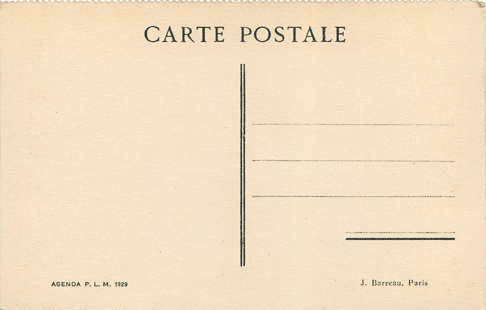 Le Puy — Vue panoramique — Agenda P. L. M. 1929, Cl. Promio — Rückseite
