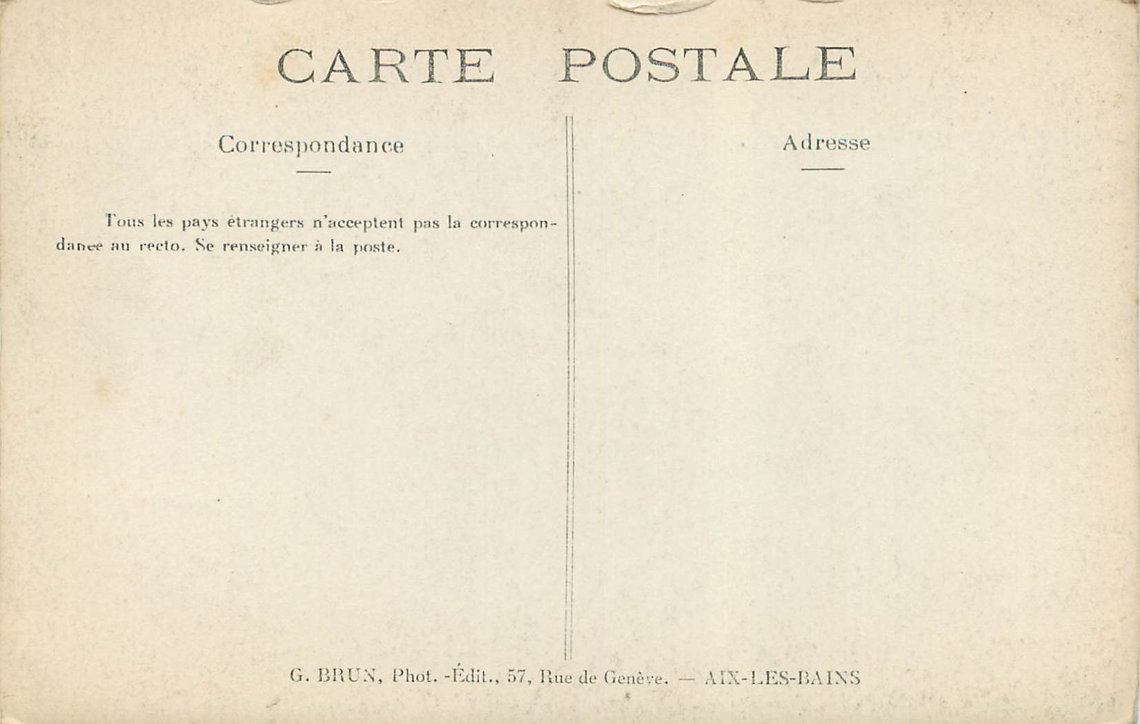 CPA Aix les Bains Abbaye d'Hautecombe Marie Christine — Verso