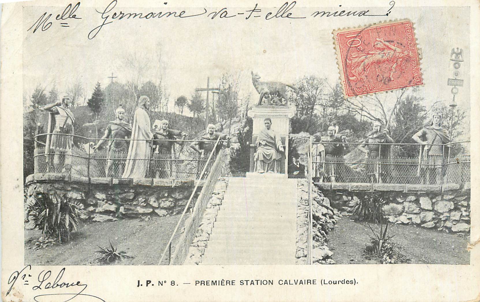 CPA Premiere Station Calvaire (Lourdes)