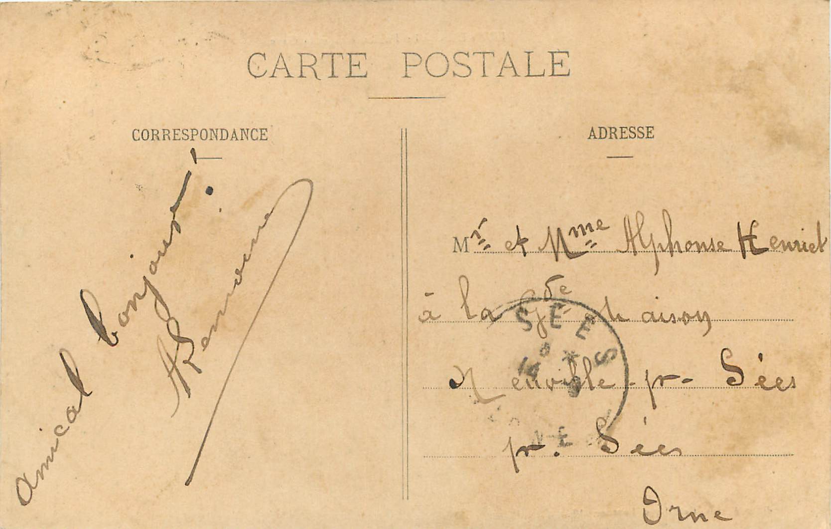 CPA Lourdes La Funiculaire et la Gare — Verso