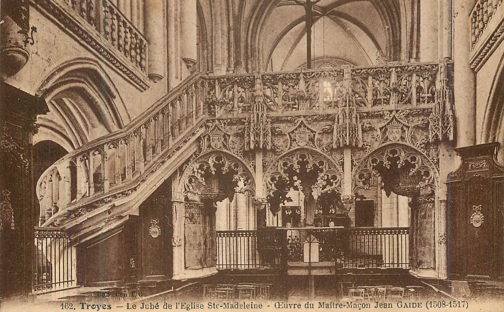 Troyes — The Choir Screen of the Church of Sainte-Madeleine — Work of Master Mason Jean GAIDE (1508-1517)