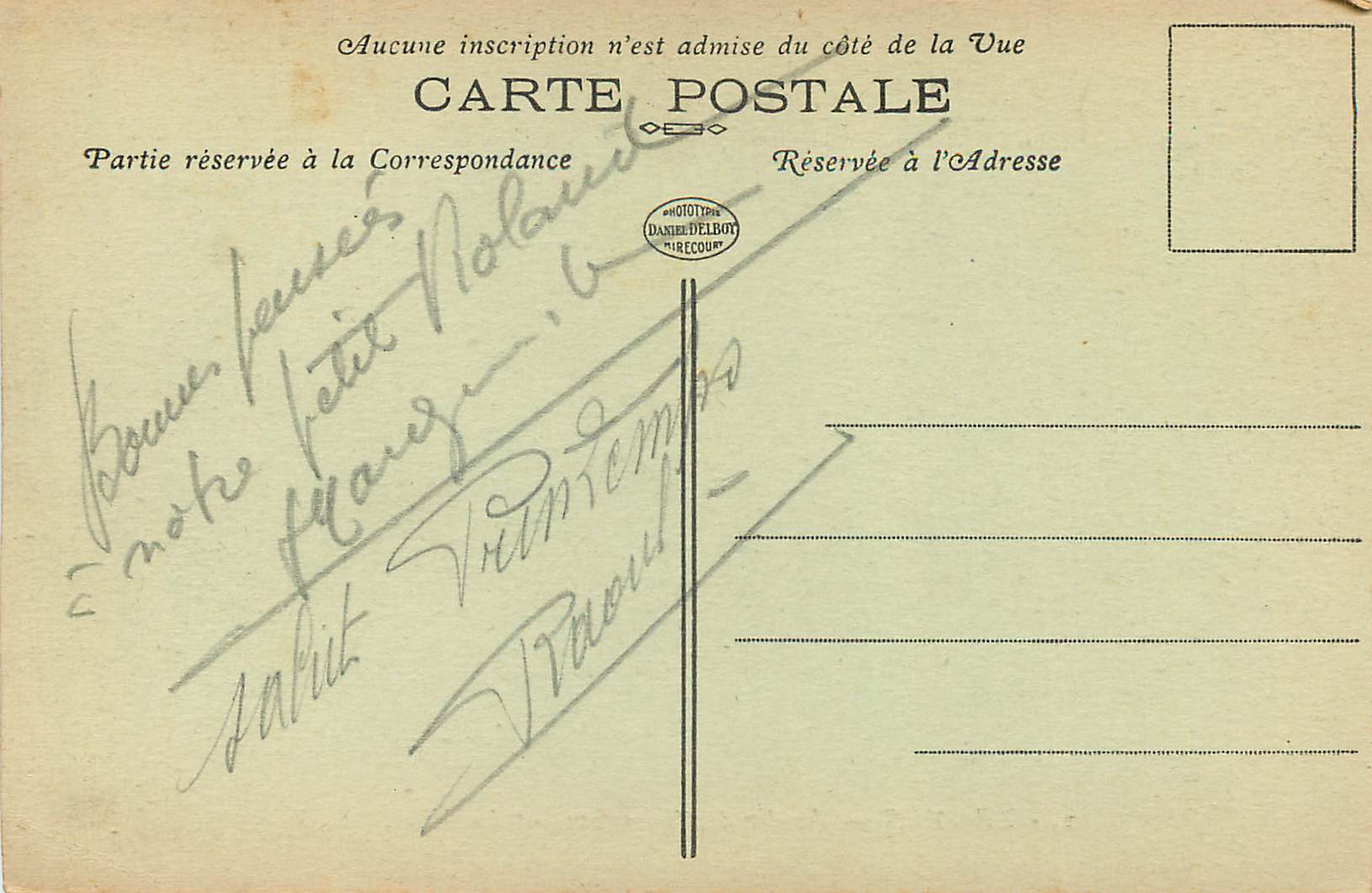 CPA Troyes Jardin de Cherveuse Le Vin D D — Rückseite