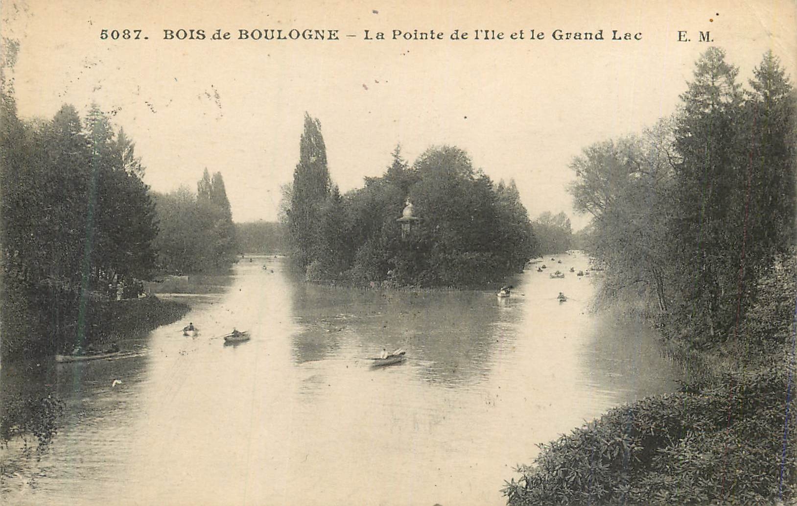 CPA Bois de Boulogne La Pointe de l'Ile et le Grand Lac