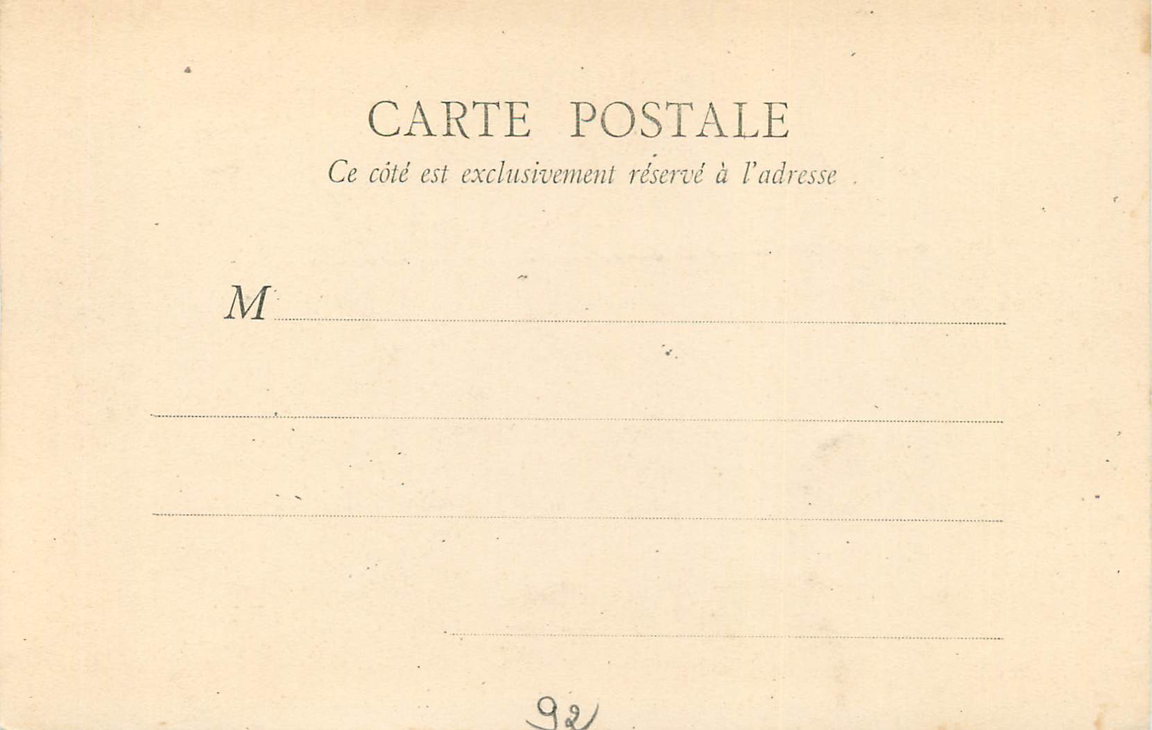 CPA Bois de Boulogne en Automne Le Pavillon Royal — Rückseite