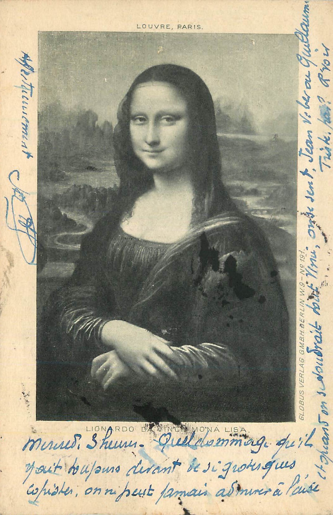 CPA Louvre Paris Leonardo da Vinci Mona Lisa Leonard de Vinci Joconde