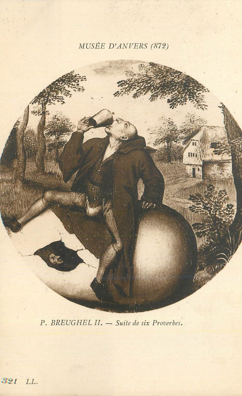 CPA Musee d'Anvers P Breughel II Suite de Six Proverbes