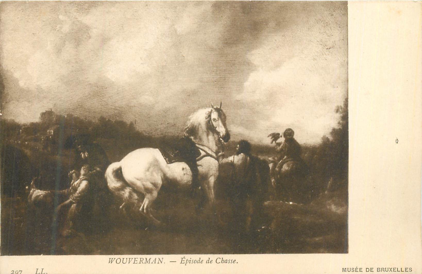 CPA Wouverman Episode de Chasse Musee de Bruxelles