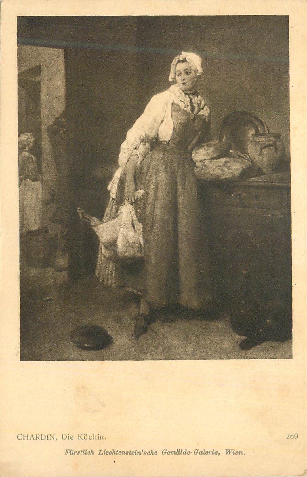 CPA Chardin Die Kuchin Gemillde Galerie Wien