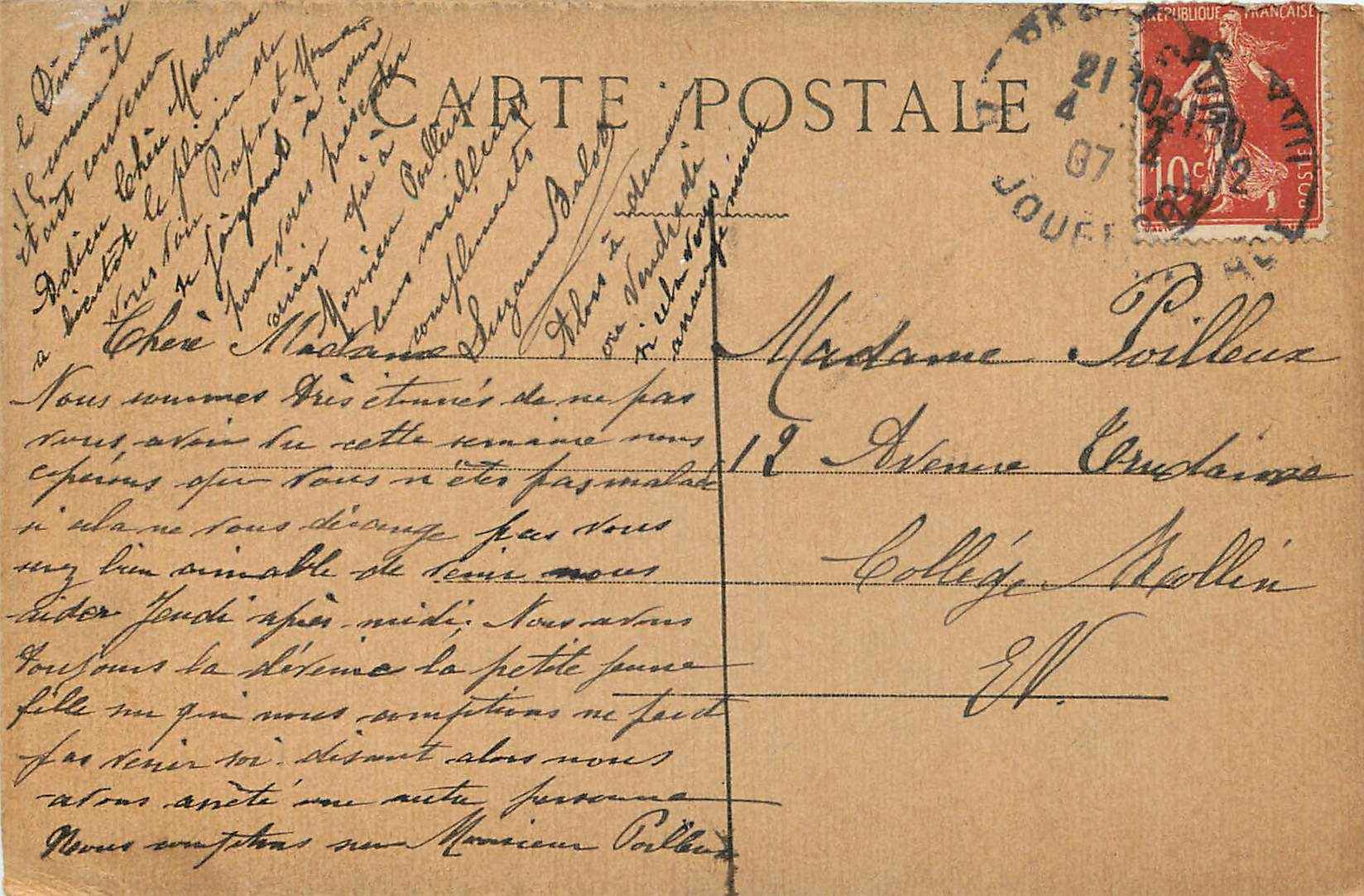 CPA Henry Pocou L'Enfance de l'Art — Verso