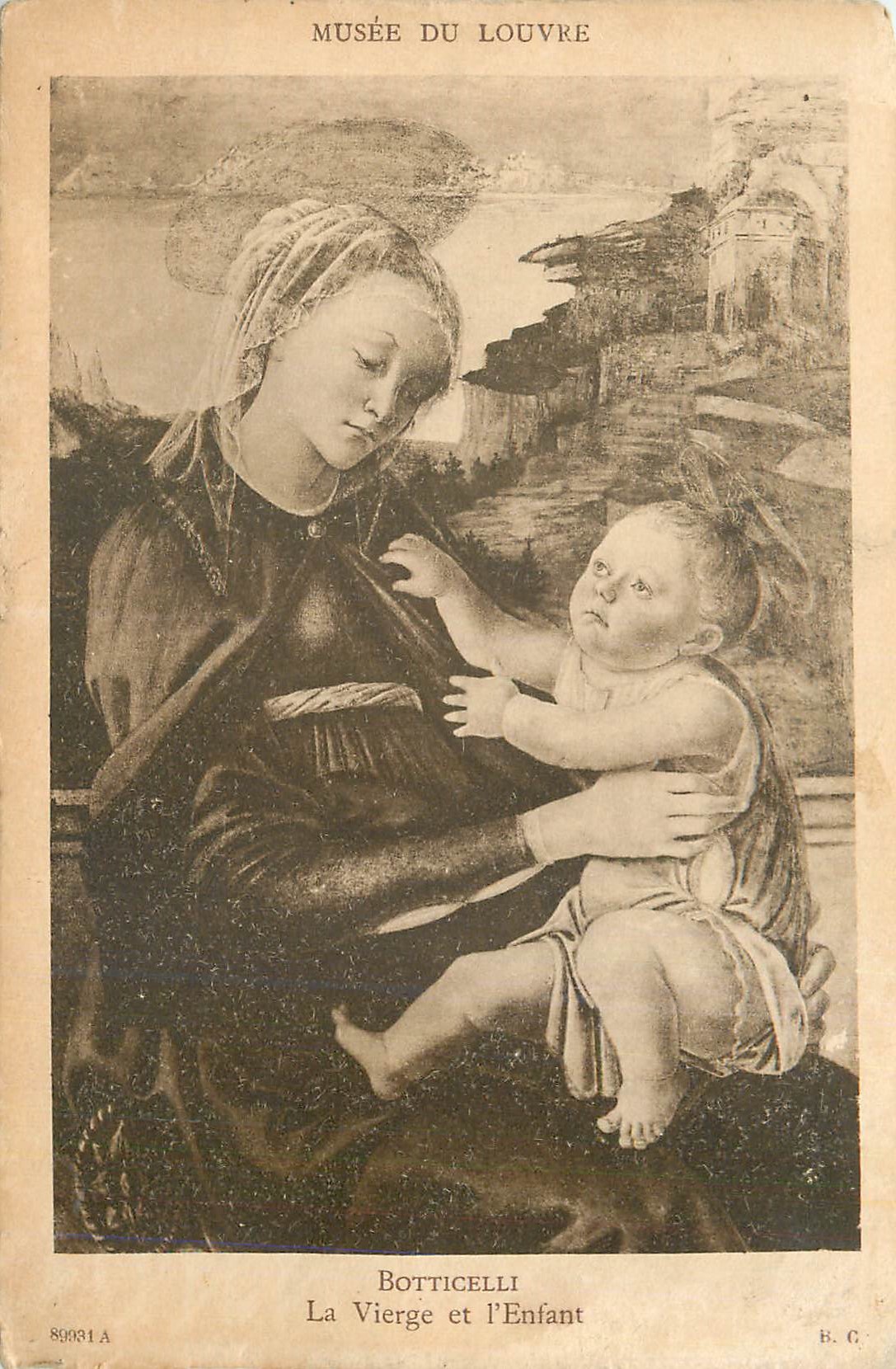 CPA Musee du Louvre Botticelli La Vierge et L'Enfant