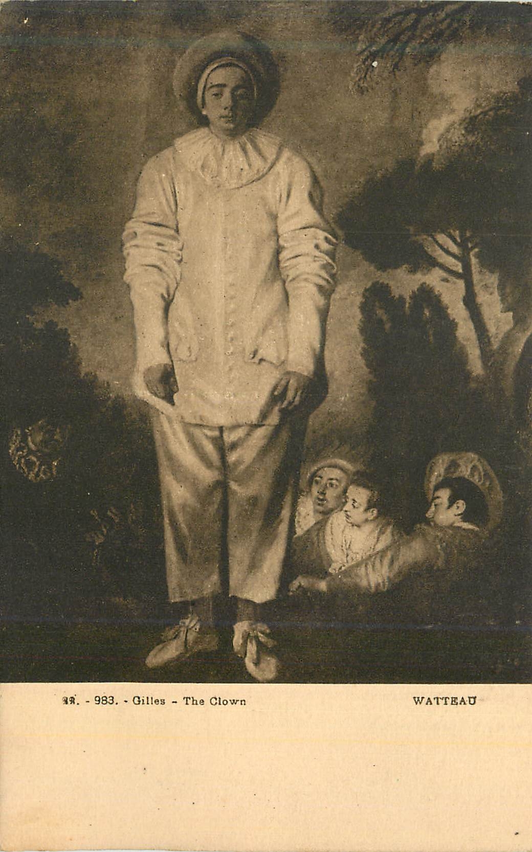 CPA Gille The Clown Watteau