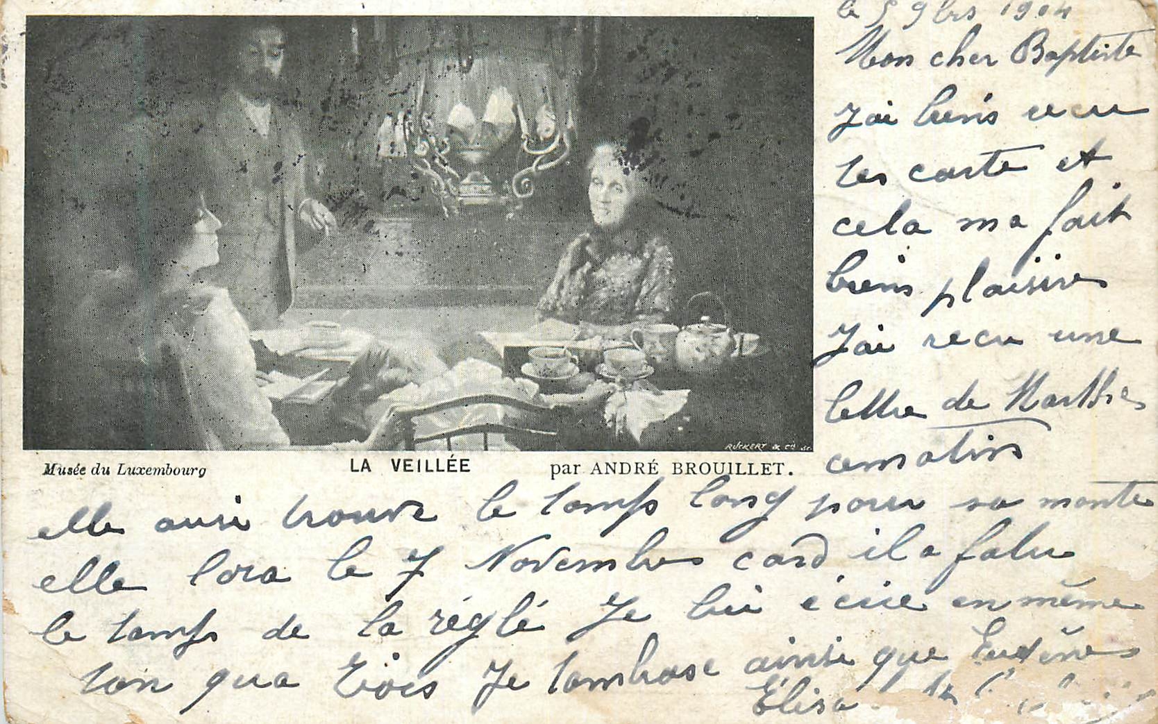 CPA Musee Luxembourg La Veillee par Andre Brouillet