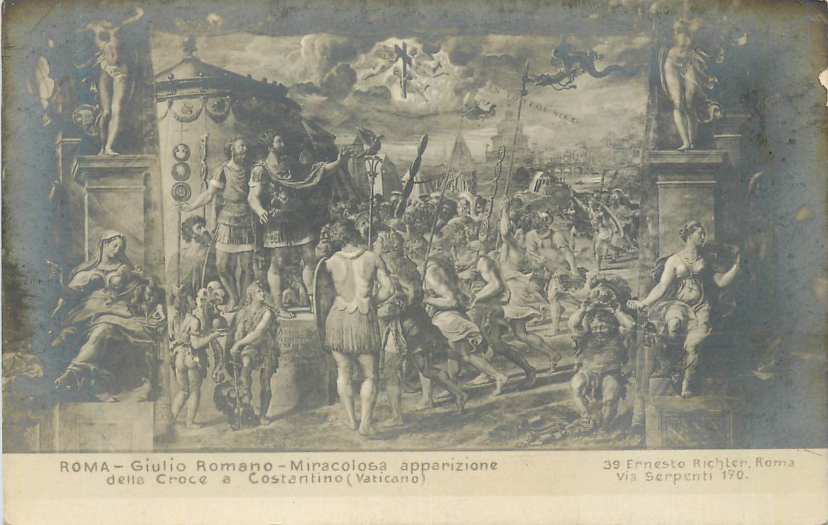 CPA Roma Giulio Romano Miracolosa Apparizione Della Croce a Costantino (Vaticano)