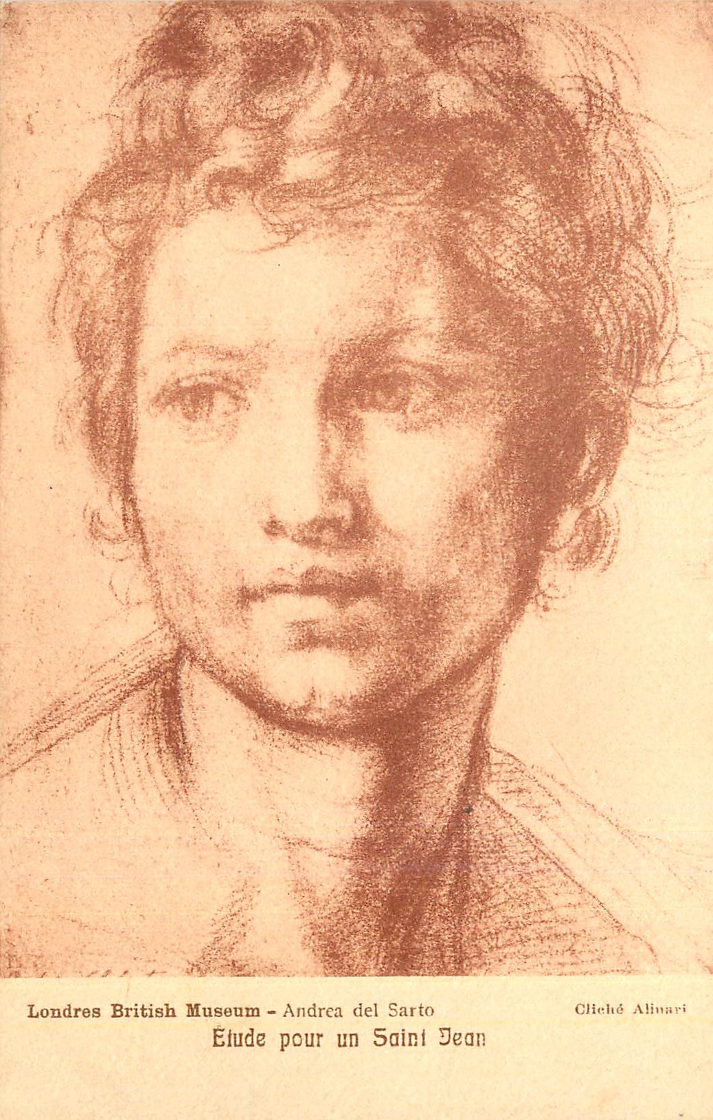 CPA Londres British Museum Andrea del Sarto Etude pour Un Saint Jean