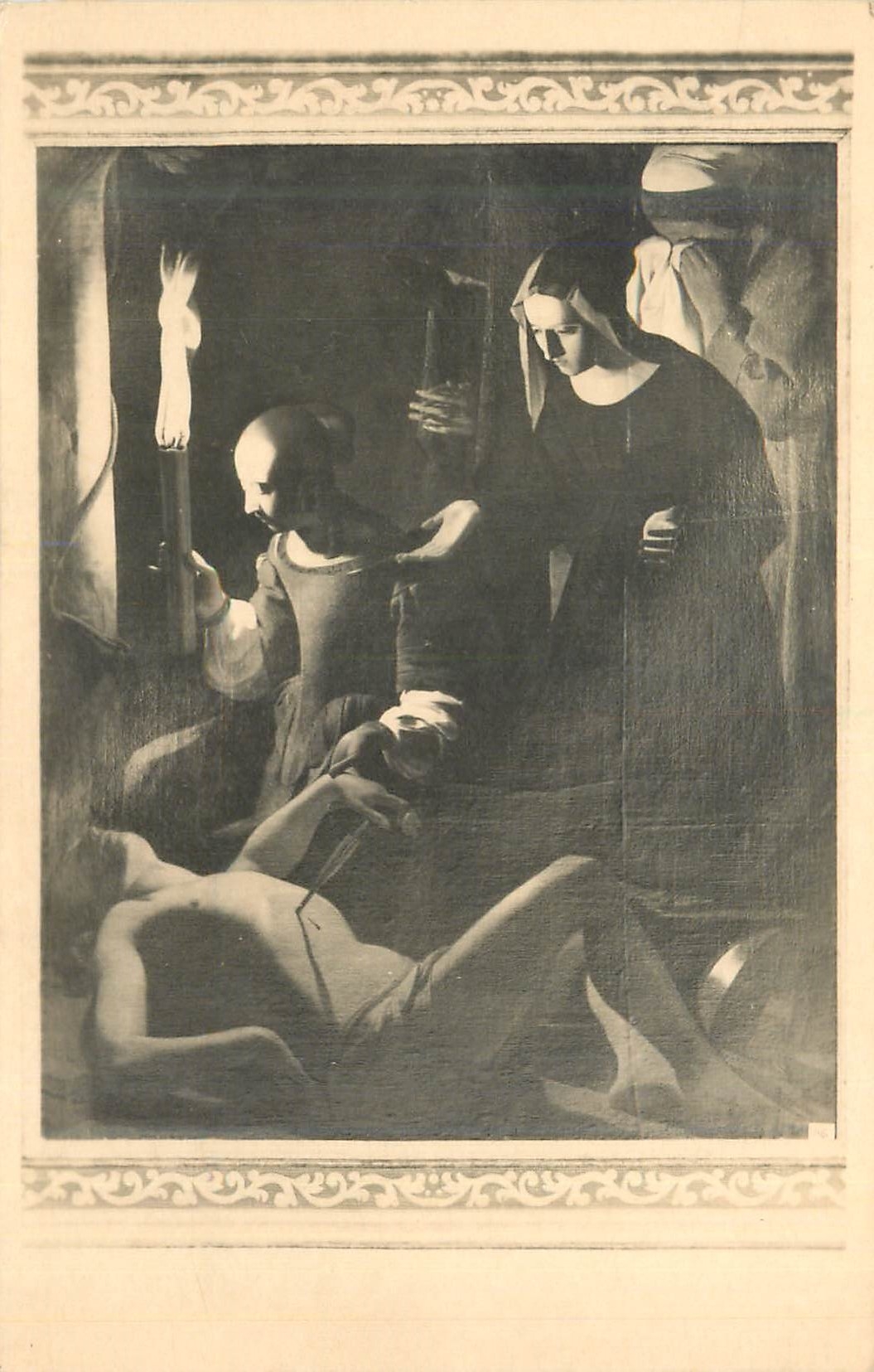 CPA G de la Tour Saint Sebastien Pleure par Sainte Irene Kaiser Friedrich Museum Berlin