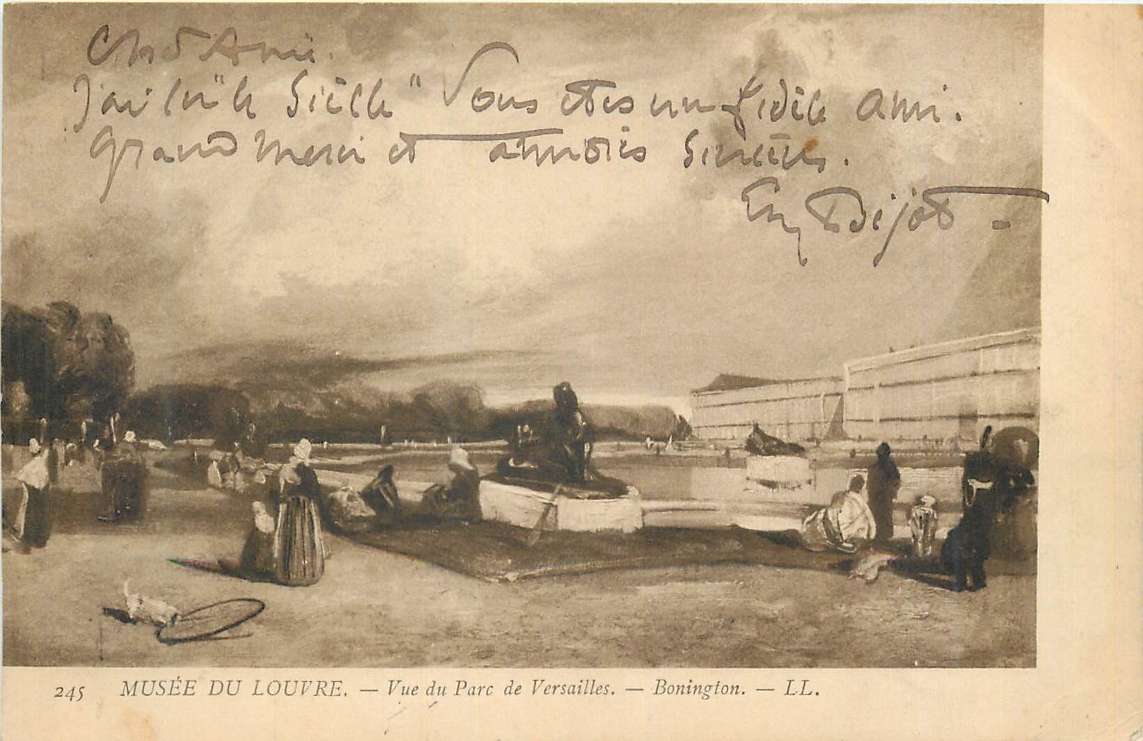 CPA Musee du Louvre Vue du Parc de Versailles Bonington
