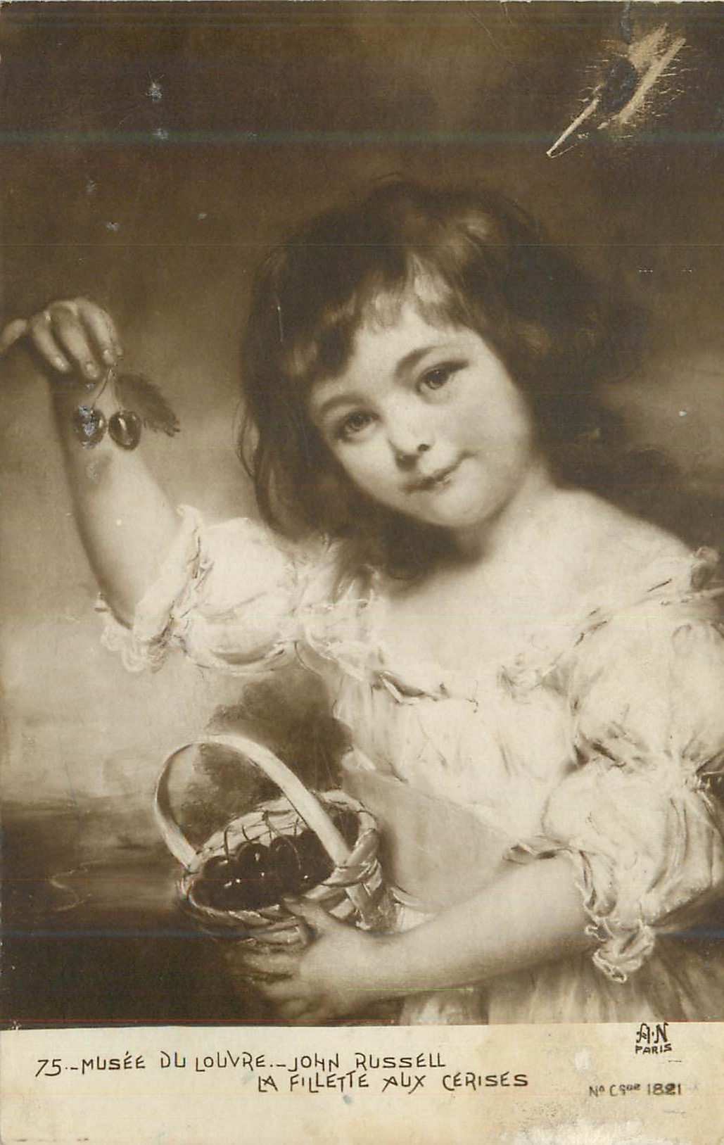 CPA Musee du Louvre John Russell M Fillette Aux Cerises