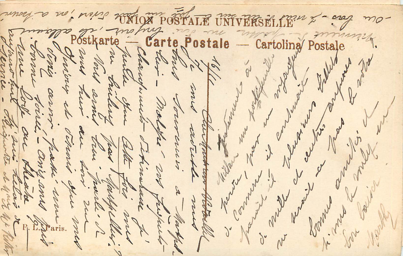 CPA Pater Le Colin Maillard — Verso