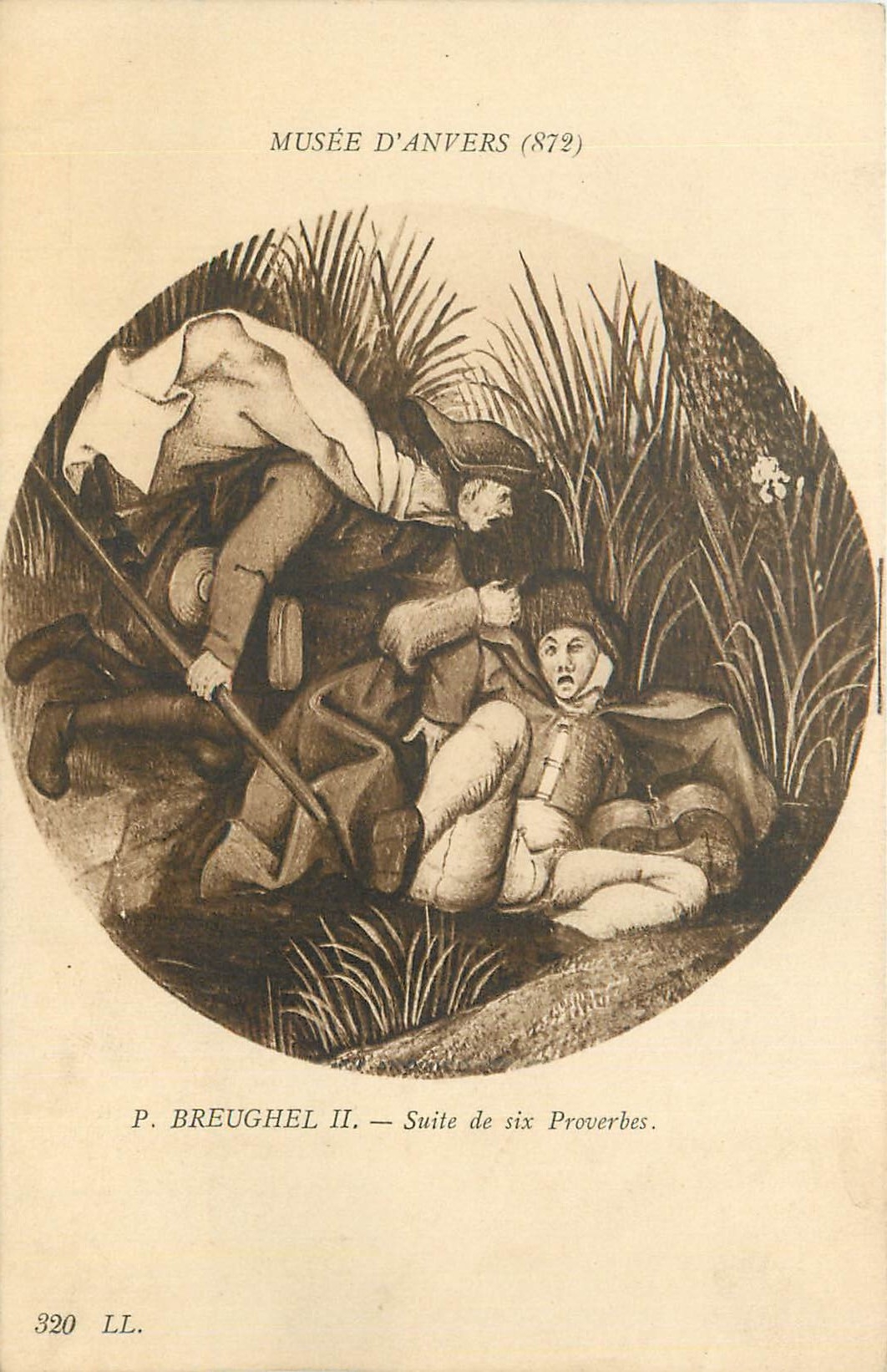 CPA Musee d'Anvers Breughel II Suite de Six proverbes