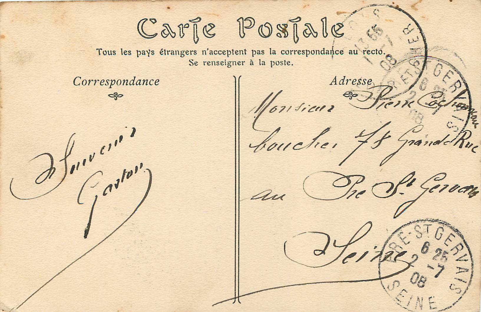 CPA Blois Les Degres Denis Papin — Verso