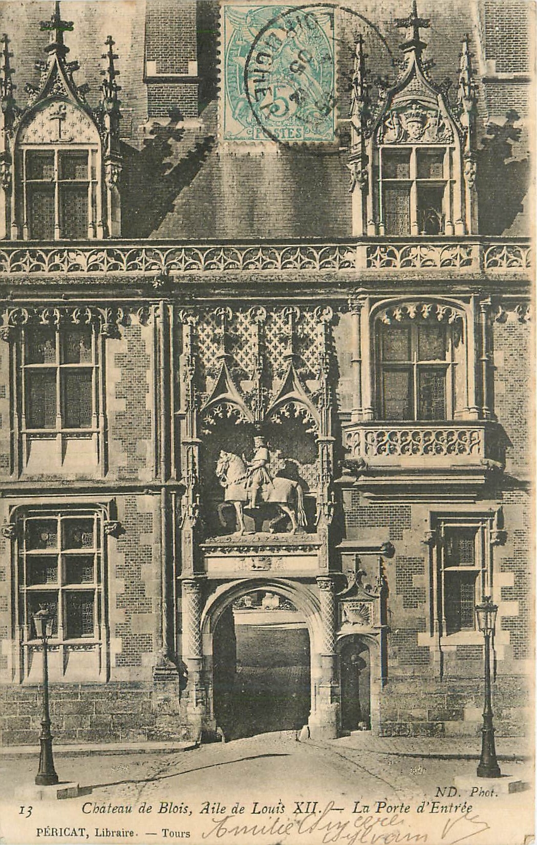 CPA Chateau de Blois Aile de Louis XII La Porte d'Entree