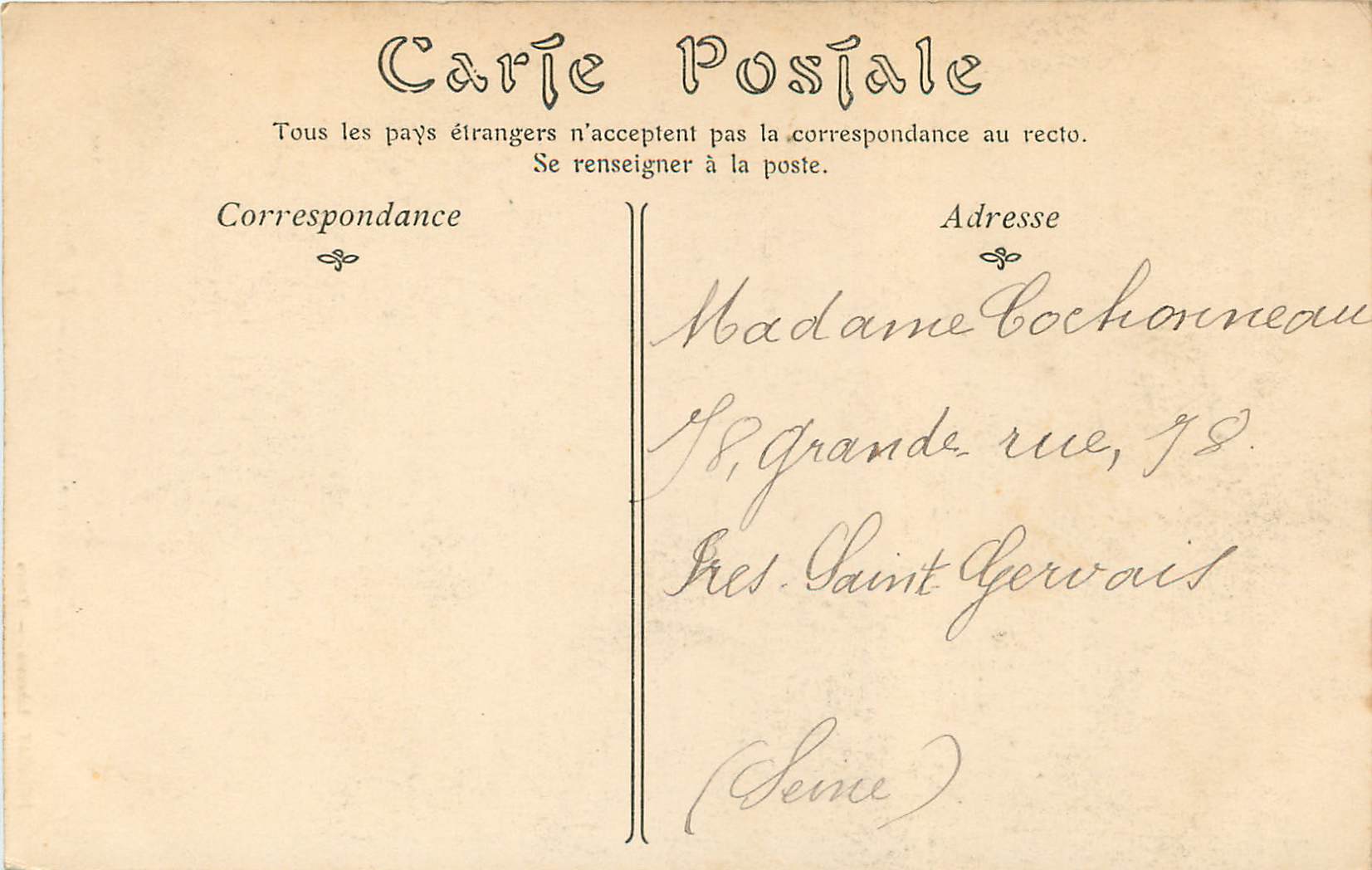 CPA Chateau de Blois Aile de Louis XII La Porte d'Entree — Verso
