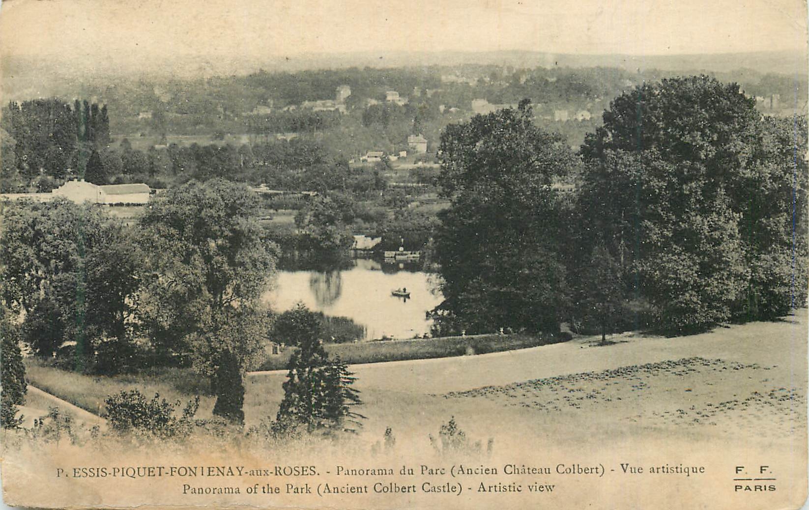 CPA Essis Piquet Fontenay aux Roses Panorama du Parc (Ancien Chateau Colbert) Vue Artistique