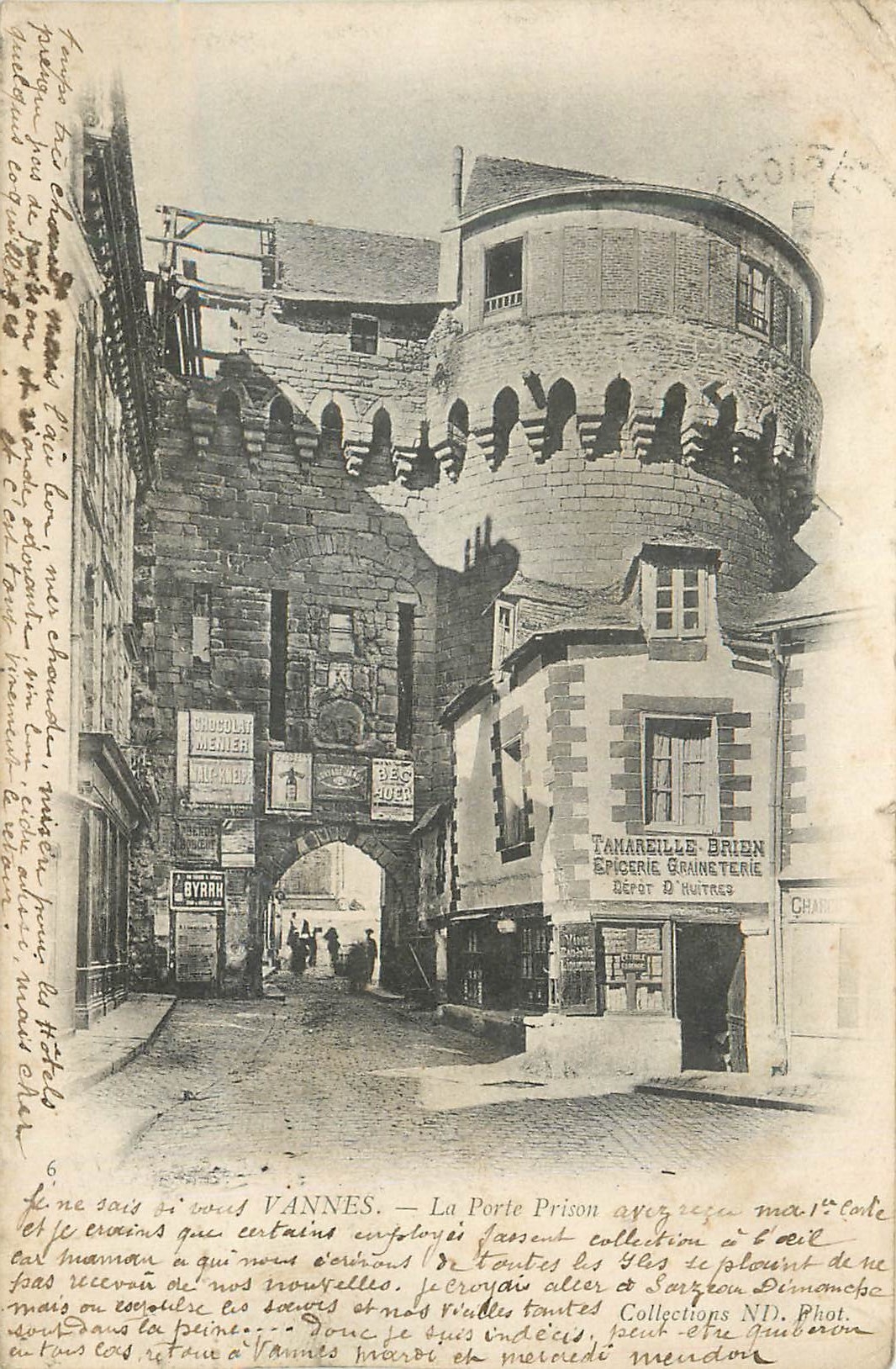 CPA Vannes La Porte Prison (carte 1900)