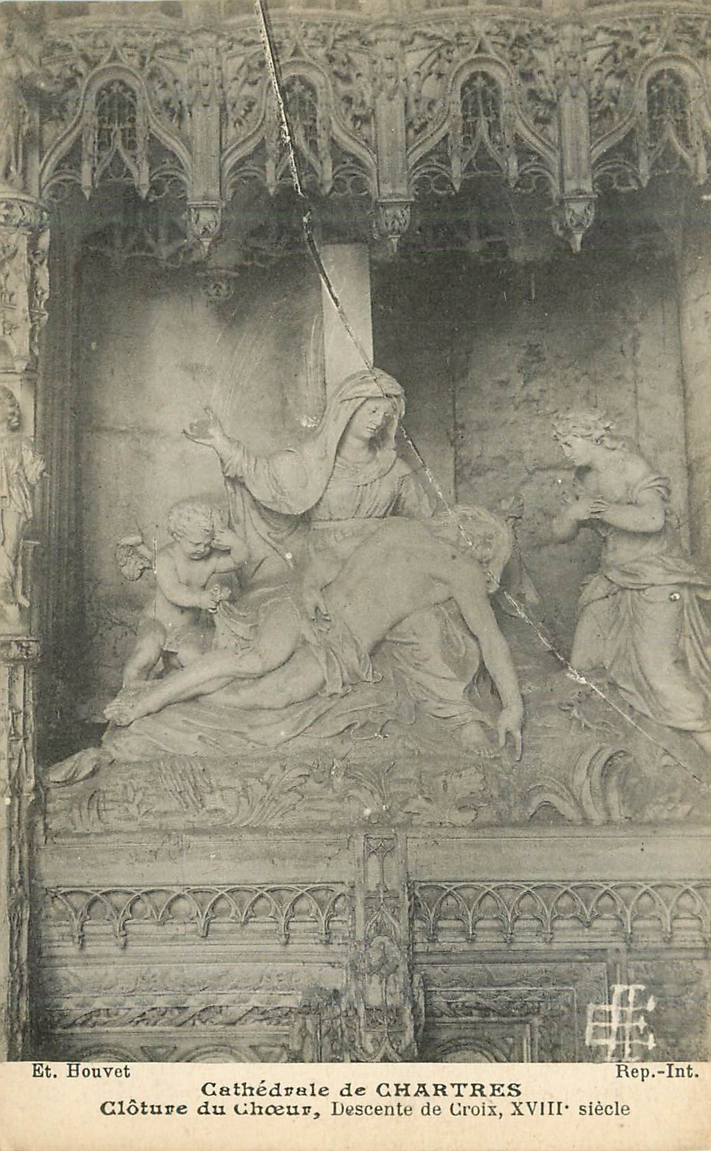 CPA Cathedrale de Chartres Cloture du Choeur Descente de Croix XVIIIe Siecle