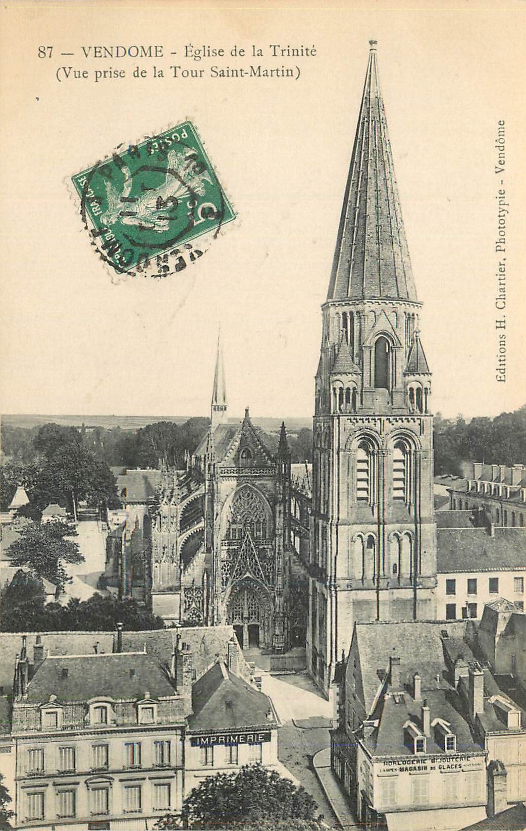 CPA Vendome Eglise de la Trinite (Vue de la Tour Saint Martin