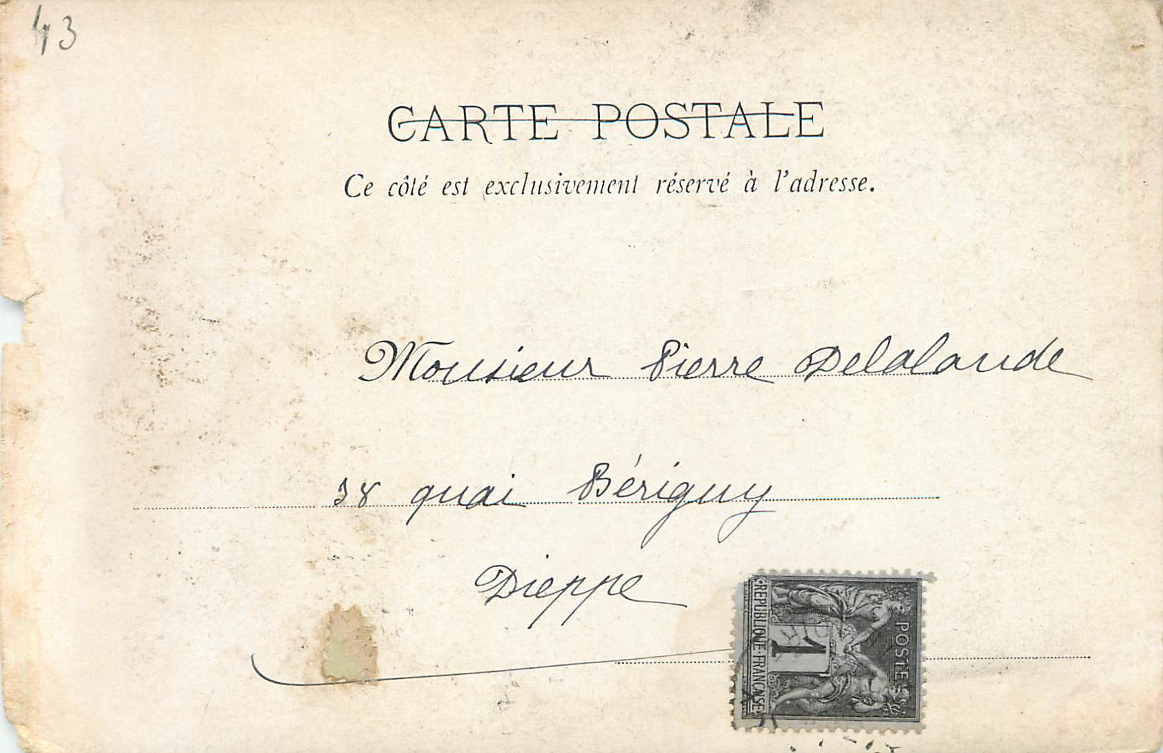 CPA le Lignon Pont de l'Enceinte pres Yssingeaux — Rückseite